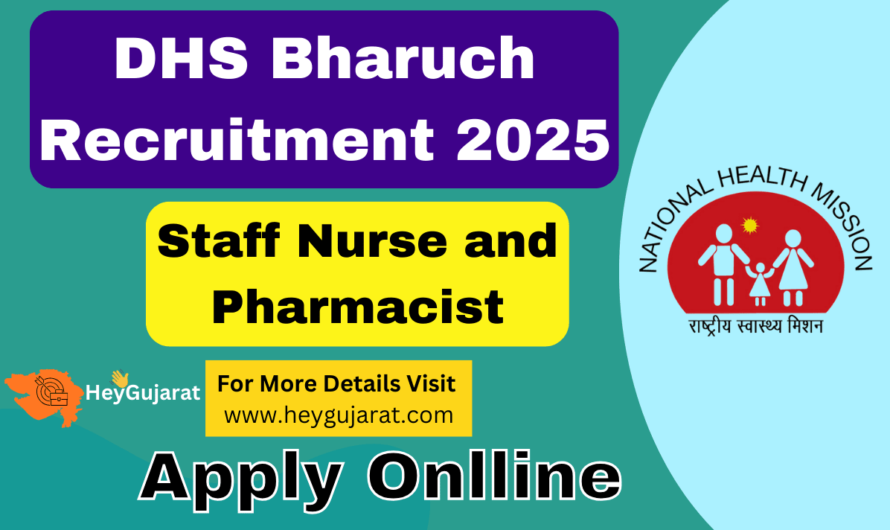 DHS Bharuch Recruitment 2025: Apply Online for Staff Nurse and Pharmacist Jobs