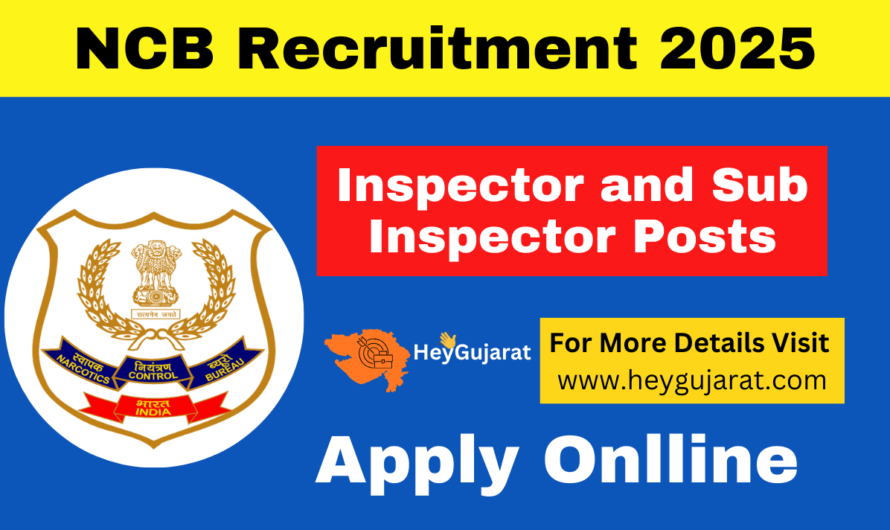 NCB Recruitment 2025 Apply Offline for 123 Inspector and Sub-Inspector Posts