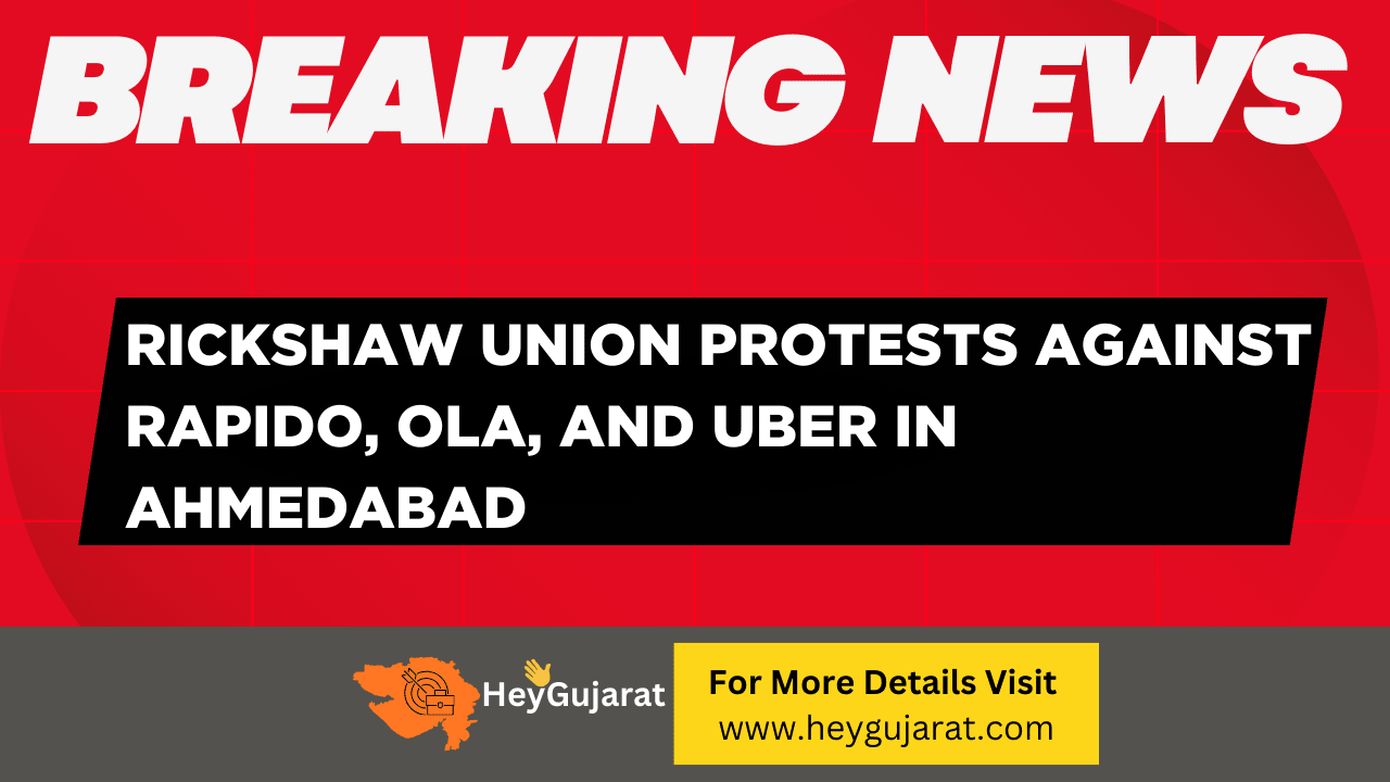 Rickshaw Union Protests Against Rapido, Ola, and Uber in Ahmedabad